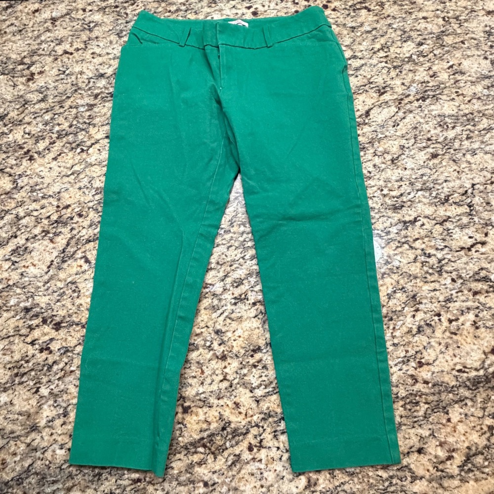 Merona Green Modern Coupe Contemporain Stretch Ankle Pants Womens 12